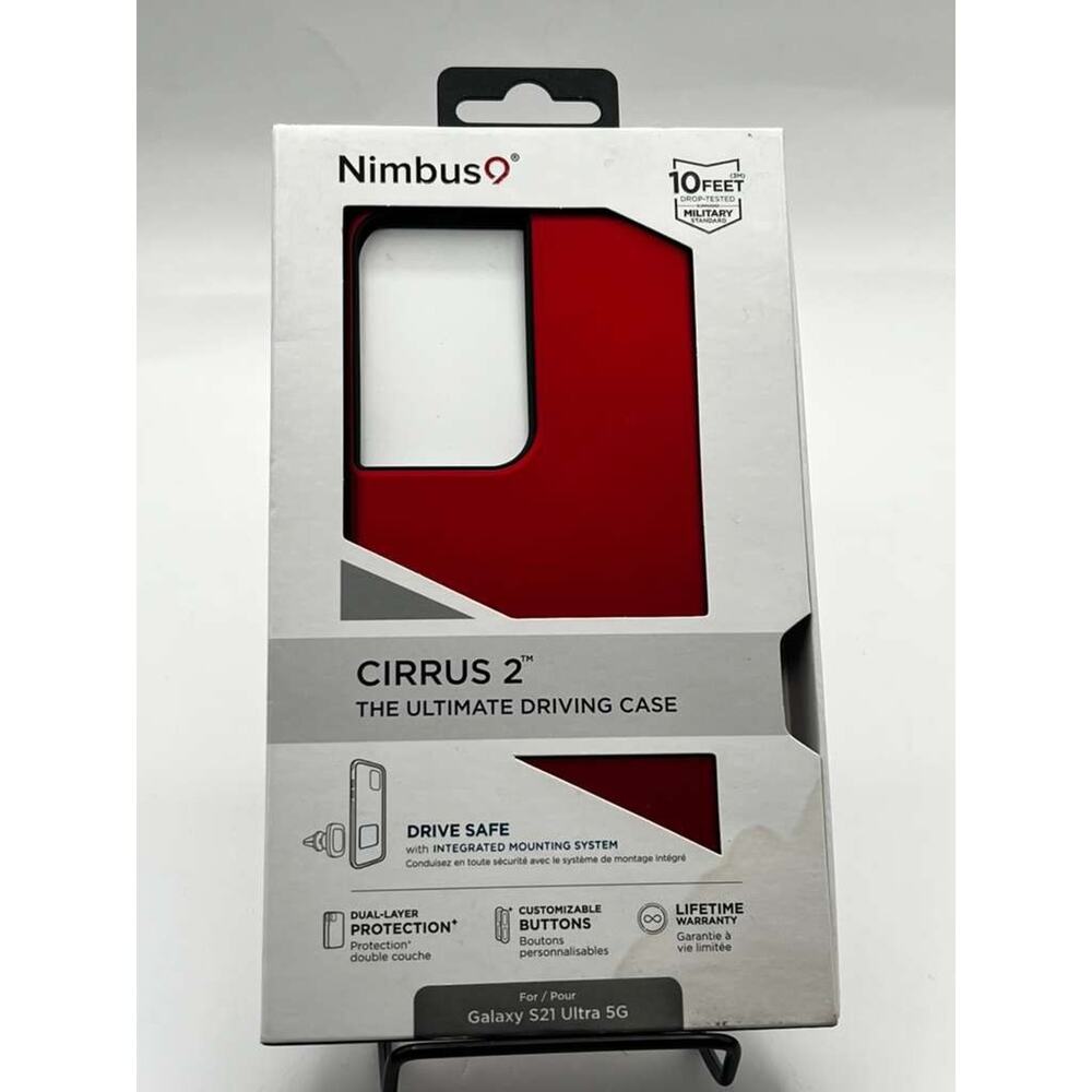 Nimbus9 Cirrus 2 Crimson Red Case for Samsung Galaxy S21 Ultra Drop Protection